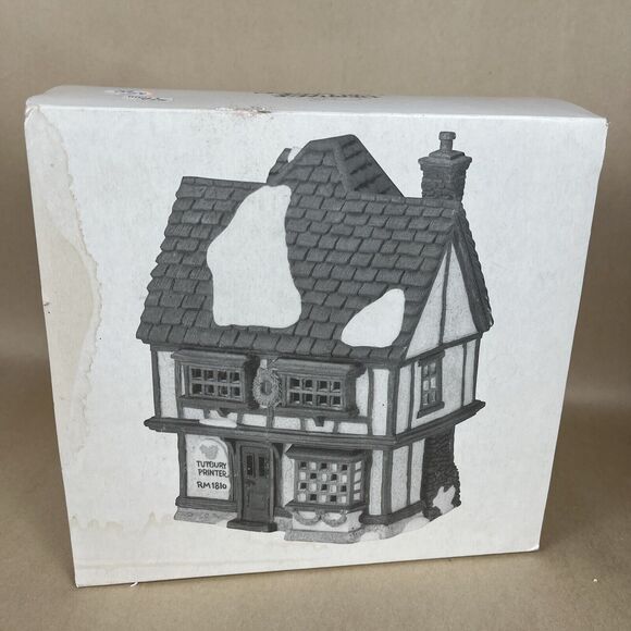 Dept 56 Dickens Village‎ Tutbury Printer #5568-9 Porcelain 1990 w/box New Other - Picture 9 of 11